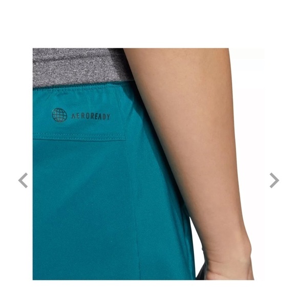 Adidas Women’s AeroReady training shorts size XL color is legacy teal NWT - Picture 5 of 12